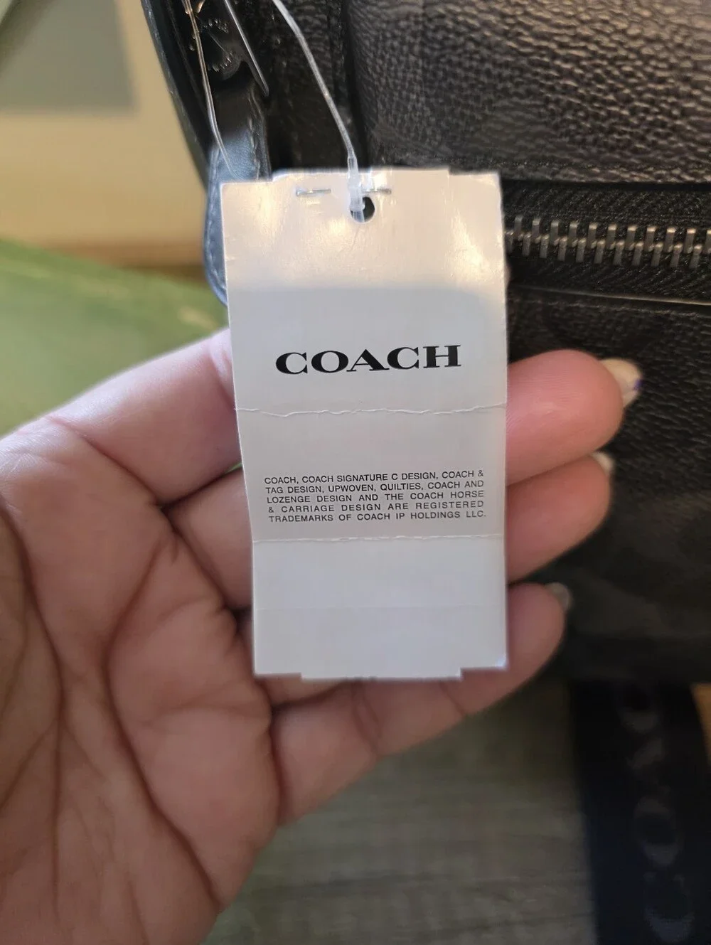 Coach Black and Gray Camo Men's Leather Backpack